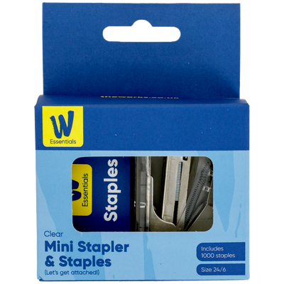 Works Essentials Mini Stapler & Staples image number 1