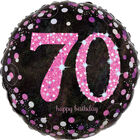 18 Inch Pink Number 70 Helium Balloon image number 1