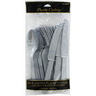Silver Plastic Cutlery - Assorted 24 Pack image number 1