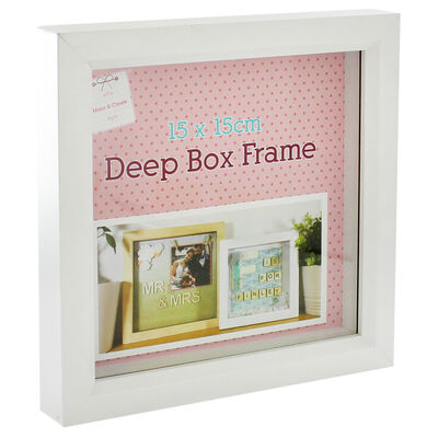 White Deep Box Frame - 15cm X 15cm image number 1