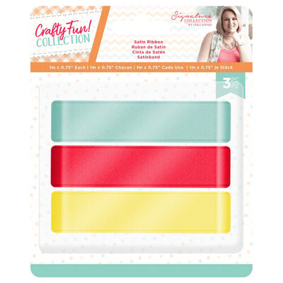 Sara Signature Crafty Fun Satin Ribbon - 3 Pack image number 1