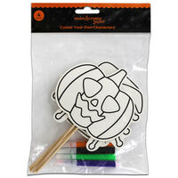 Colour Your Own Halloween Stick Characters: Pack of 4