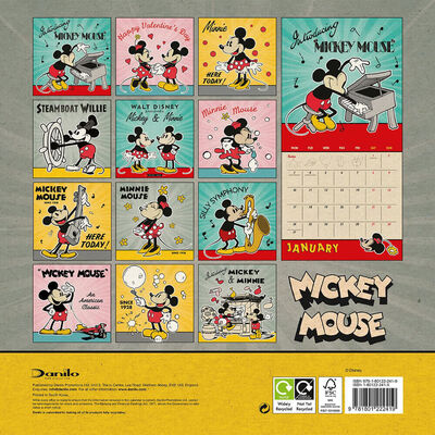 Mickeys Christmas Party Calendar 2022 Disney Mickey Mouse 2022 Square Calendar From £1.75 | The Works