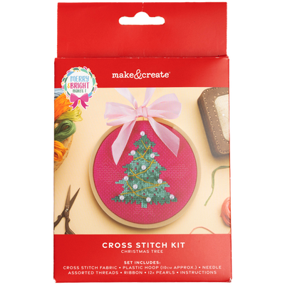Christmas Make Your Own Cross Stitch Kit: Christmas Tree image number 1