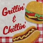 Grillin and Chillin Burger BBQ Paper Napkins - 16 Pack image number 1