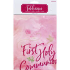 First Holy Communion Plastic Table Cover - Pink image number 1