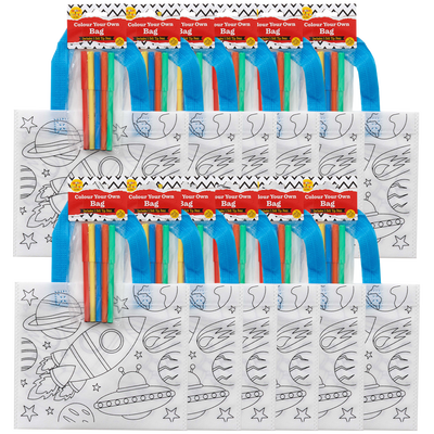 Colour Your Own Space Bag: Pack of 12 image number 1