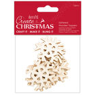 Glittered Gold Hexagonal Snowflake Wooden Toppers: Pack of 12 image number 1
