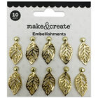 Gold Leaf Embellishments: Pack of 10 image number 1