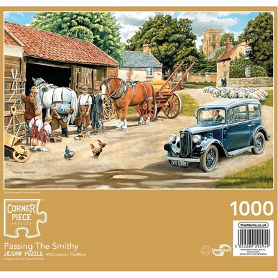 Passing The Smithy 1000 Piece Jigsaw Puzzle image number 3