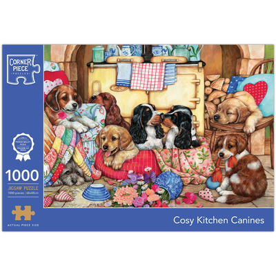 Cosy Kitchen Canines 1000 Piece Jigsaw Puzzle image number 1