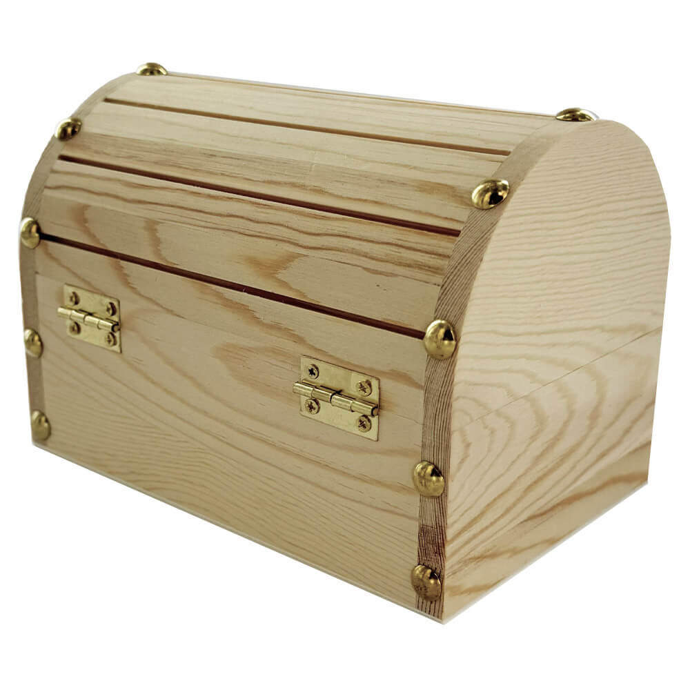 Wooden Chest with Metal Clasp From 5.00 GBP | The Works
