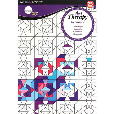 A5 Art Therapy Colouring Book: Geometric image number 1