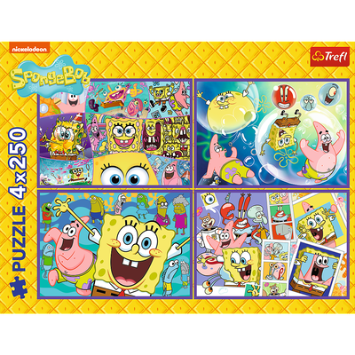 SpongeBob SquarePants 4 x 250 Piece Jigsaw Puzzle Set image number 6