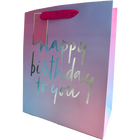 Large Gift Bag: Pink Happy Birthday image number 1