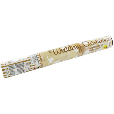 White Heart Confetti Wedding Party Cannon image number 1