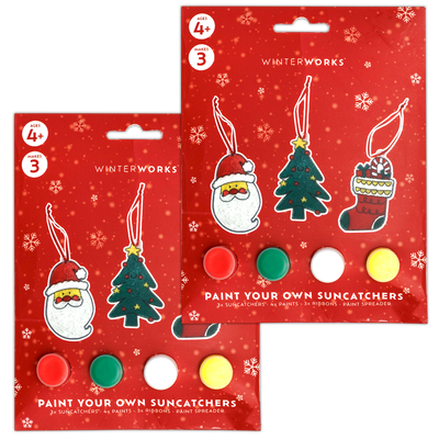 Paint Your Own Festive Suncatchers Kit Bundle image number 1