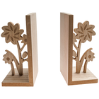 Wooden Flower Book Ends: Pack of 2 image number 1