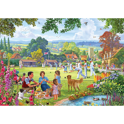 Picnic at the Bowling Green 1000 Piece Jigsaw Puzzle image number 2