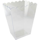Scalloped Top Plastic Clear Candy Vase image number 1
