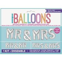 14 Inch Mr and Mrs Helium Balloons - 7 Pack
