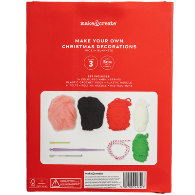 Make Your Own Christmas Crochet Pigs in Blankets: Pack of 3 image number 3
