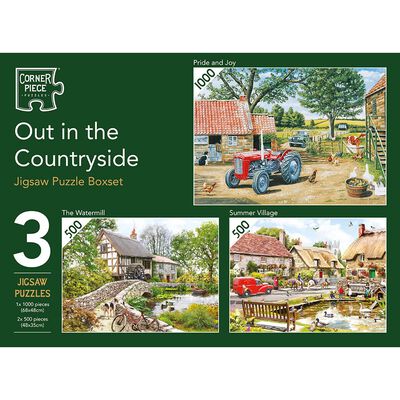 Out in the Countryside 3-in-1 Jigsaw Puzzle Set image number 1