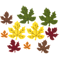 Felt Leaf Stickers: Pack of 10