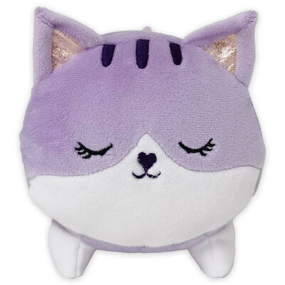 PlayWorks Hugs & Snugs Mini Purple Cat Plush image number 1