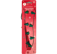 LED Christmas Flashing Tree Necklace