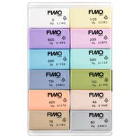 Fimo Soft Modelling Clay Pastel Colour Blocks: Set of 12