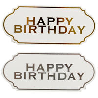 Dovecraft Essentials Die Cut Toppers - Happy Birthday - 12 Pack