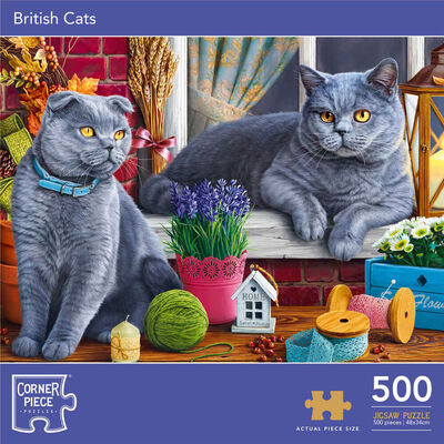 British Cats 500 Piece Jigsaw Puzzle image number 1