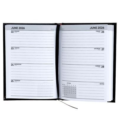 A6 Week to View Black 2026 Diary image number 2