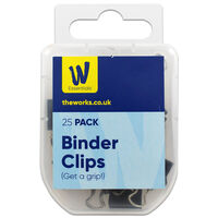 Works Essentials Mini Binder Clips: Pack of 25