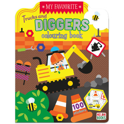 My Favourite Diggers Colouring Book image number 1