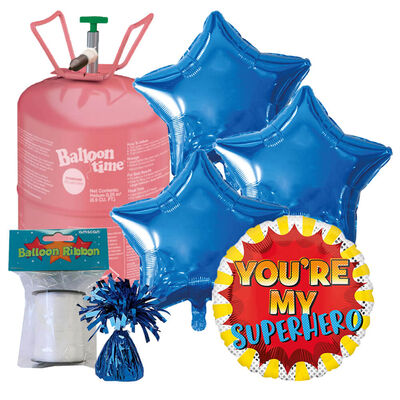 Father's Day Superhero Balloon & Amscan Helium Canister Bundle image number 1