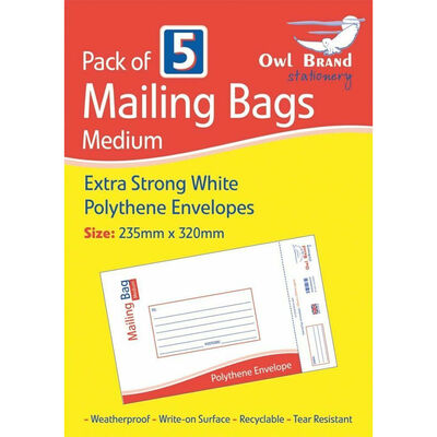 Medium Mail Bags Pack of 5 image number 1