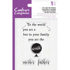 Crafters Companion Clear Acrylic Stamp - You are the World image number 1
