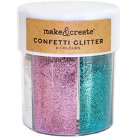 Confetti Glitter Shaker: Pack of 6 Colours