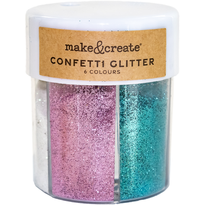 Confetti Glitter Shaker: Pack of 6 Colours image number 1