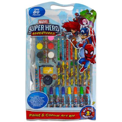 Marvel 80 Piece Paint & Colour Art Set image number 1