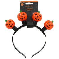 Halloween LED Flashing Head Bopper: Pumpkin