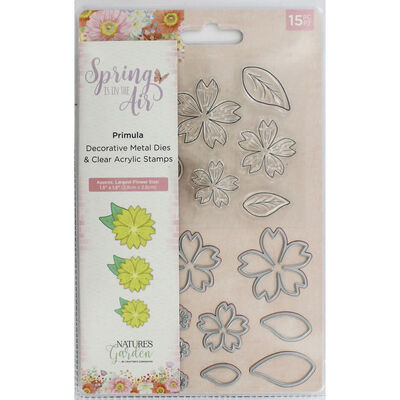 Crafters Companion Spring is in the Air Stamp and Die - Primula image number 1