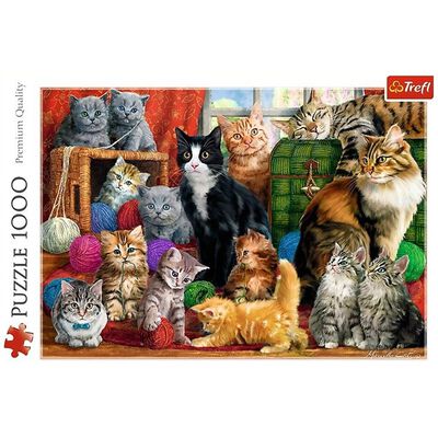 Feline Meeting 1000 Piece Jigsaw Puzzle image number 2