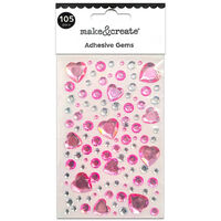Heart Adhesive Gem Stickers: Pack of 105
