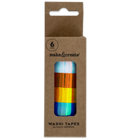 Assorted Metallic Washi Tape: Pack of 6