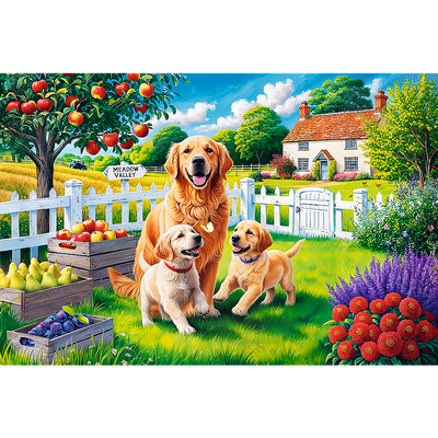 Dogs in the Countryside 300 Piece Jigsaw Puzzle image number 2