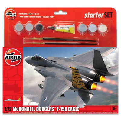Airfix McDonnell Douglas F-15A Eagle 1:72 Scale Large Model Starter Set image number 1