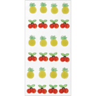 Pineapple and Cherry 3D Gem Stickers: Pack of 24 image number 1